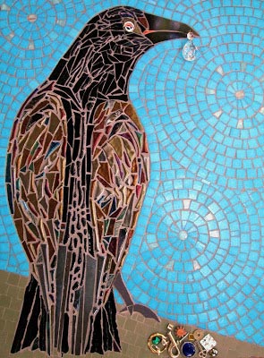 The Collector, mosaic art, by Jeannette Brossart, Durham, NC