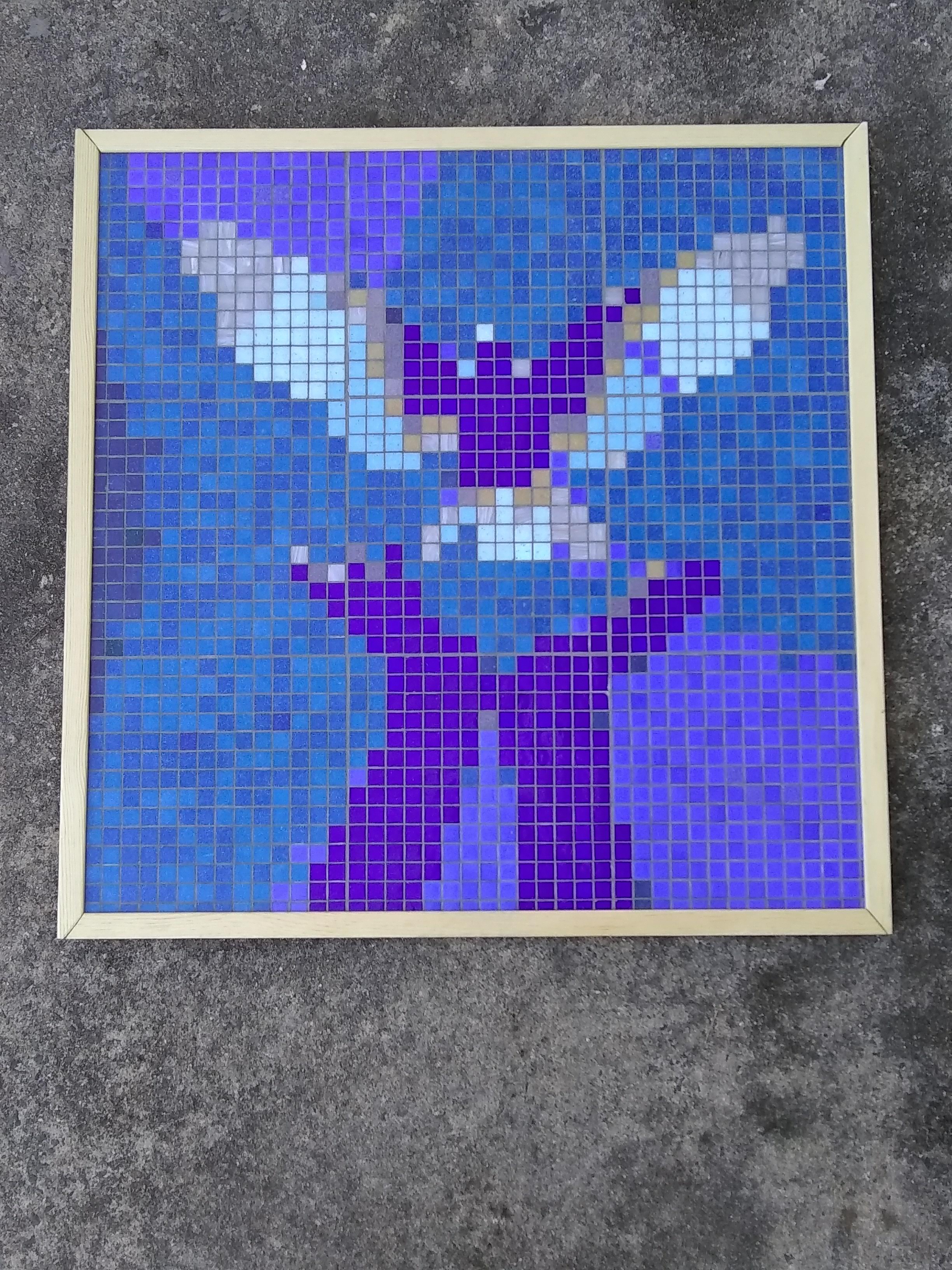 Rogers Herr Middle School, Durham NC Art Club, pixel art mosaic tile with Jeannette Brossart, CAPS